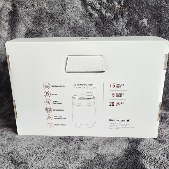 New Stanley 2pk 10 oz Stainless Steel Everyday Go Tumblers Red & Cotton Candy - Picture 5 of 5